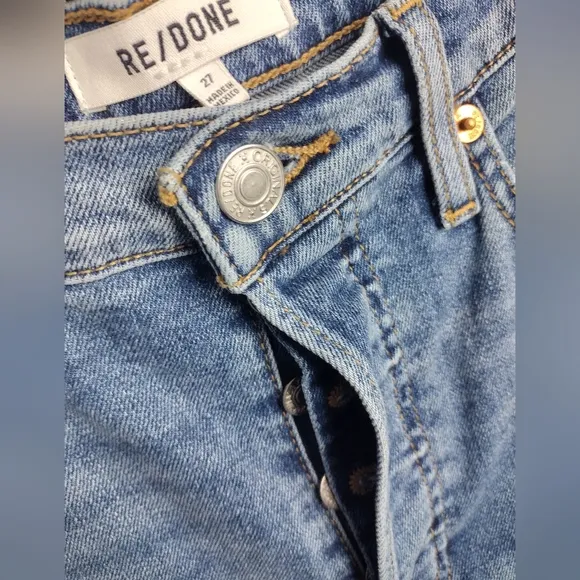 Re/Done 70s Stove Pipe Jeans Women's Size 4 Western Blue NWT