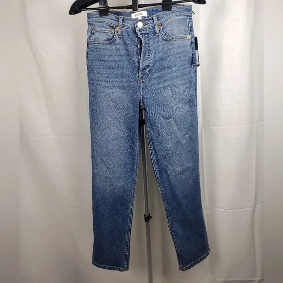Re/Done 70s Stove Pipe Jeans Women's Size 4 Western Blue NWT