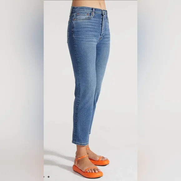 Re/Done 70s Stove Pipe Jeans Women's Size 4 Western Blue NWT