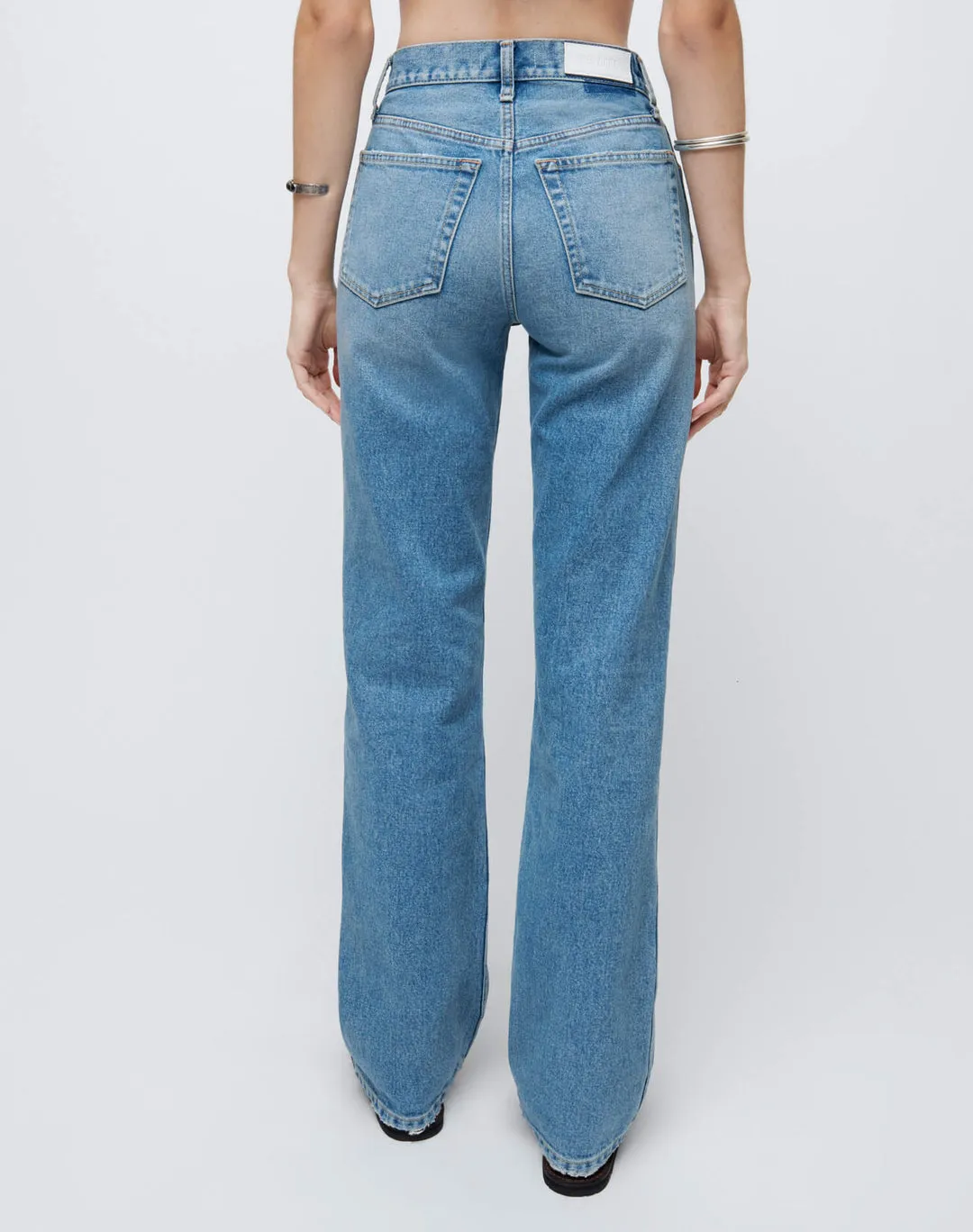 RE/DONE | 90s High Rise Loose - Worn Heather Blue