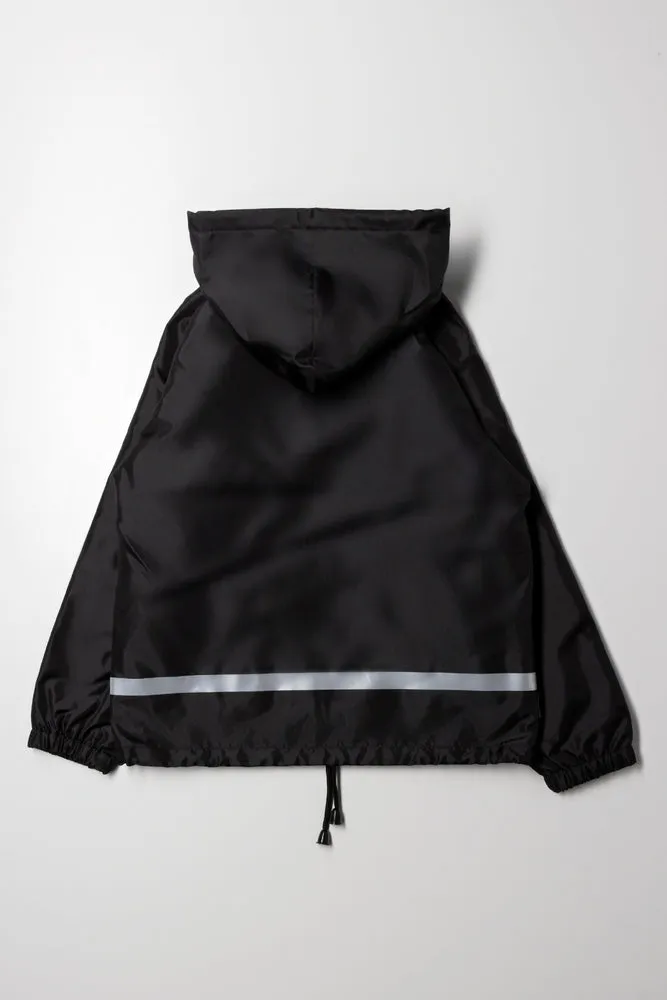 Reflective Rain Jacket Black