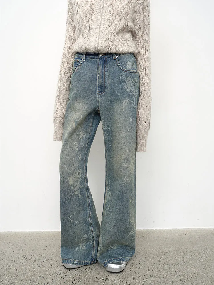 Retro Washed Denim Jeans