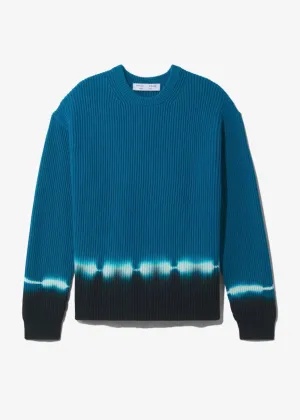 Rib Knit Dip Dye Sweater (Teal Multi)