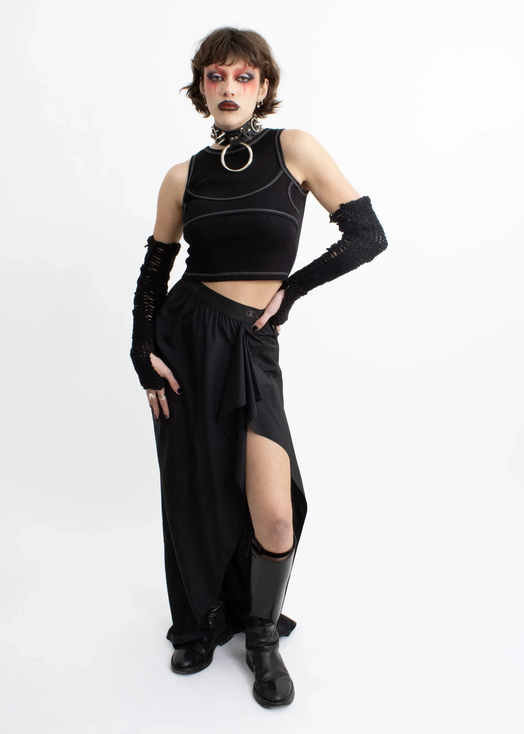 Rick Owens x Champion nylon wrap skirt