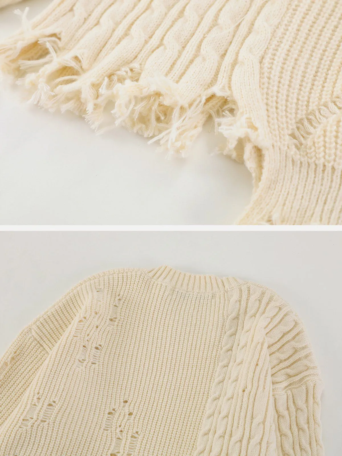 Rimiro - Irregular Patchwork Twist Sweater