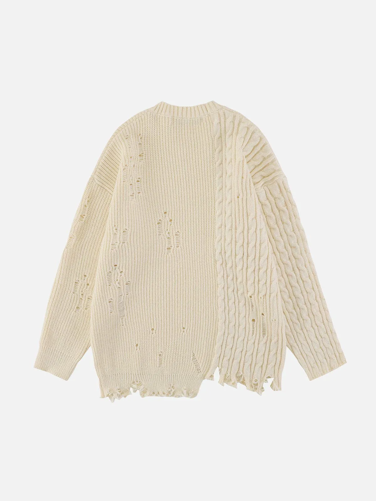 Rimiro - Irregular Patchwork Twist Sweater