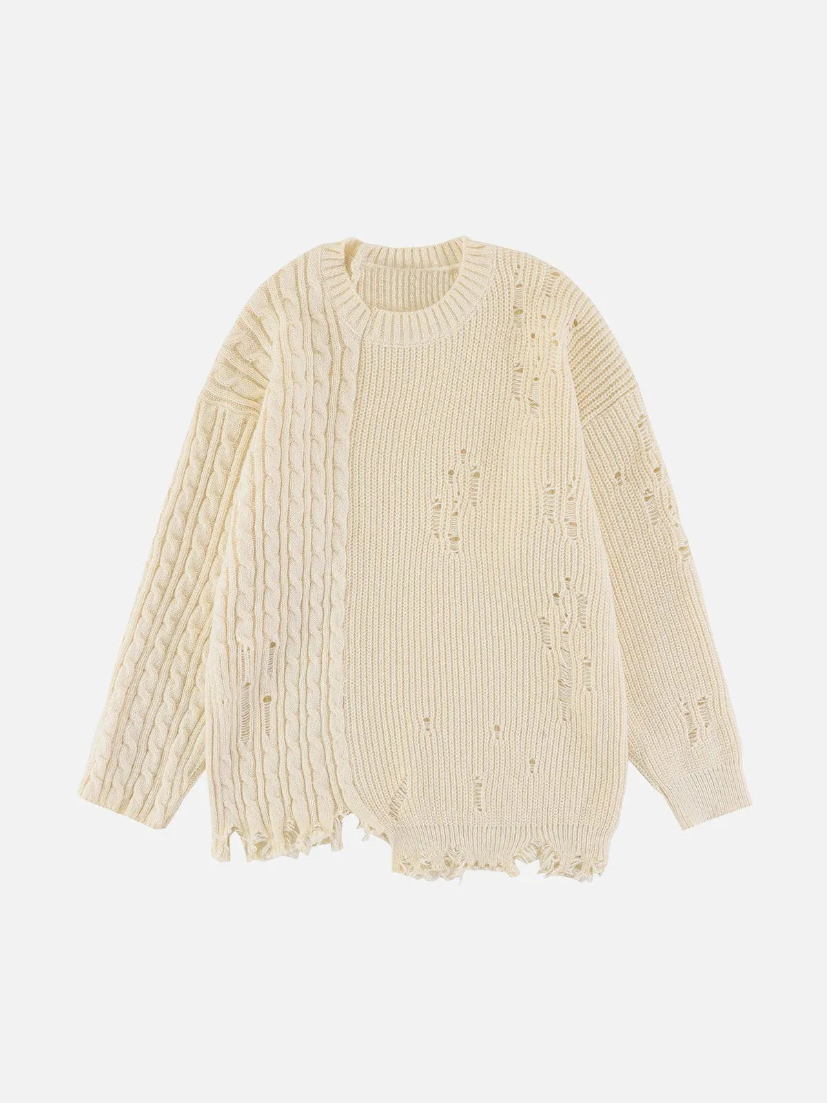Rimiro - Irregular Patchwork Twist Sweater
