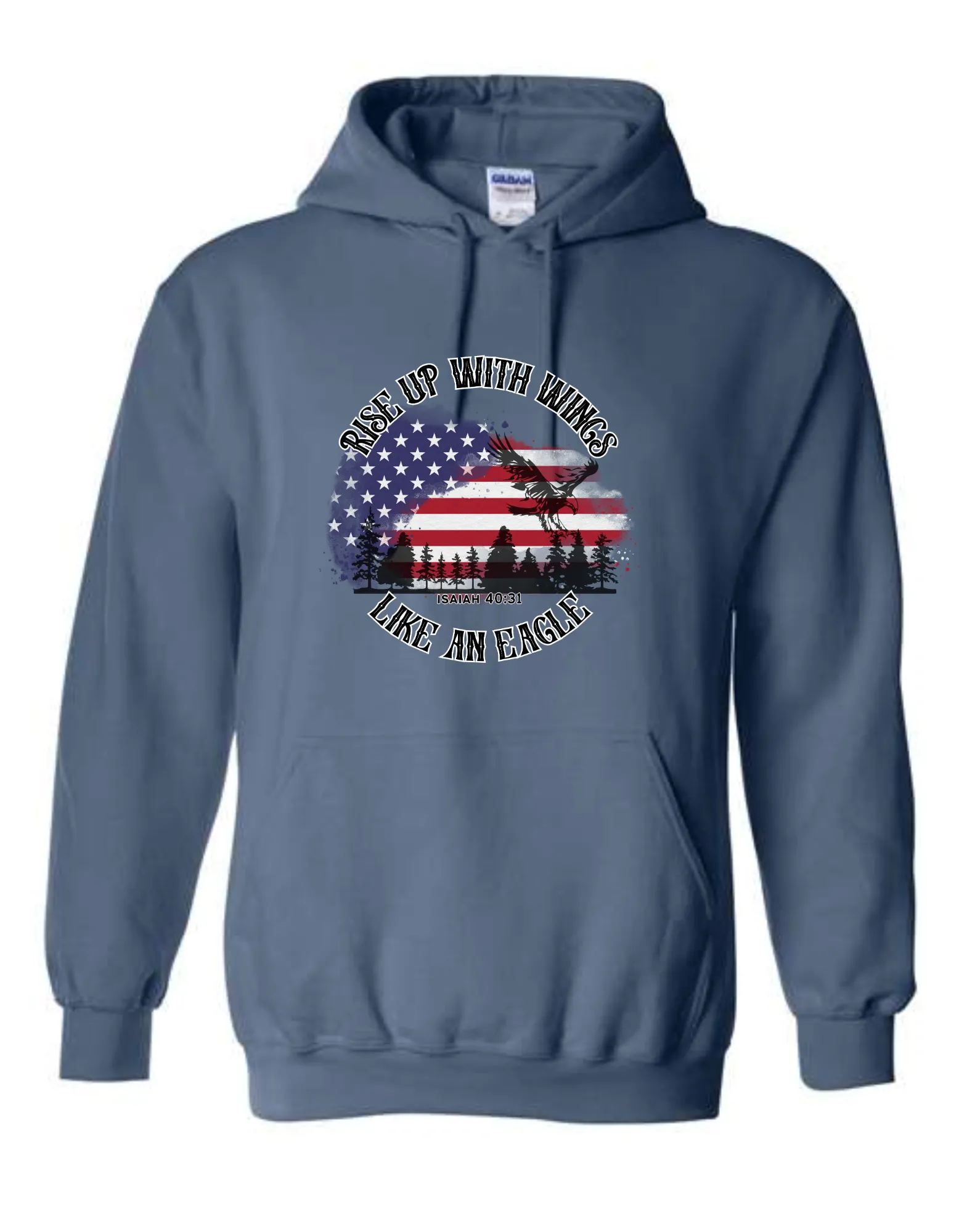 Rise up with wings like an eagle - Hoodie Sweatshirt