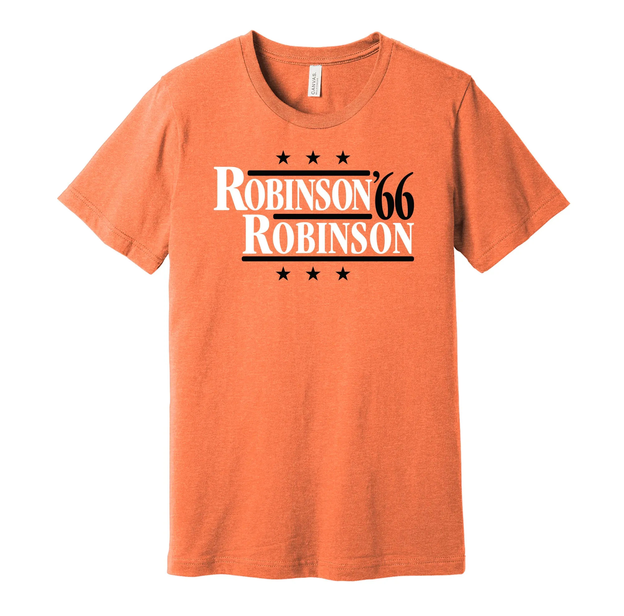 Robinson & Robinson '66 - Baltimore Baseball Legends Political Campaign Parody T-Shirt - Hyper Than Hype Shirts