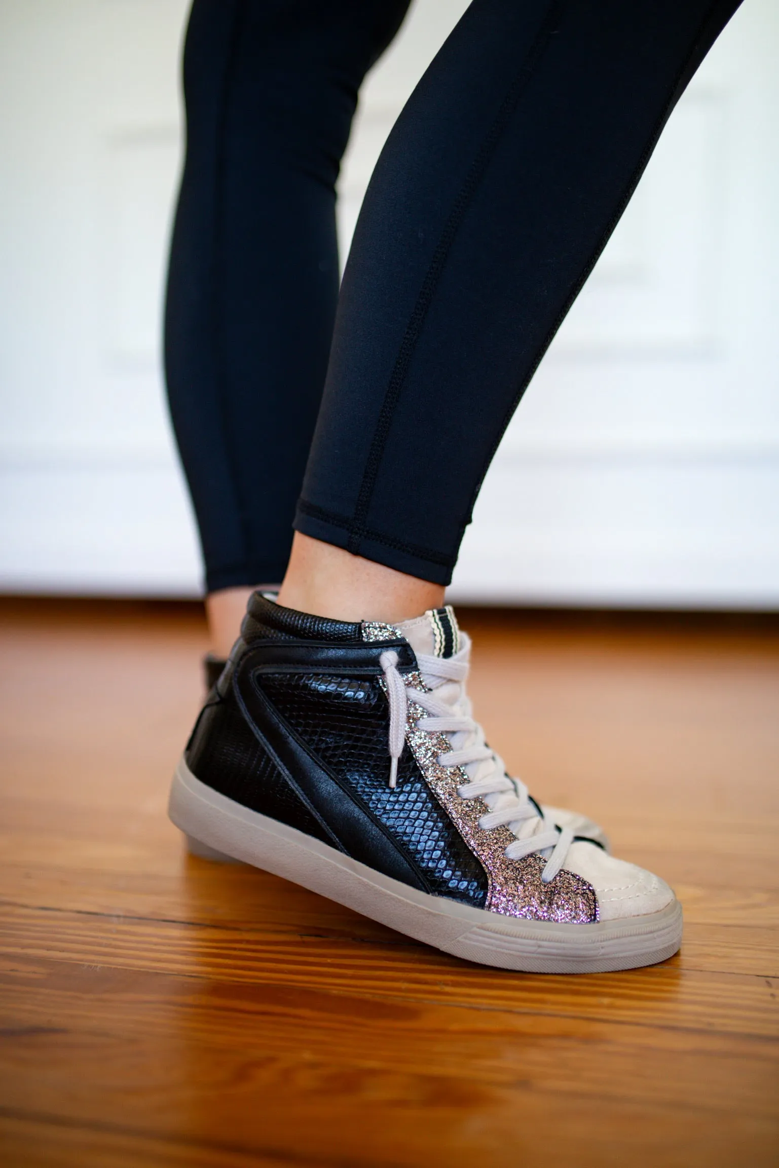 Rooney Black Snake Sneaker