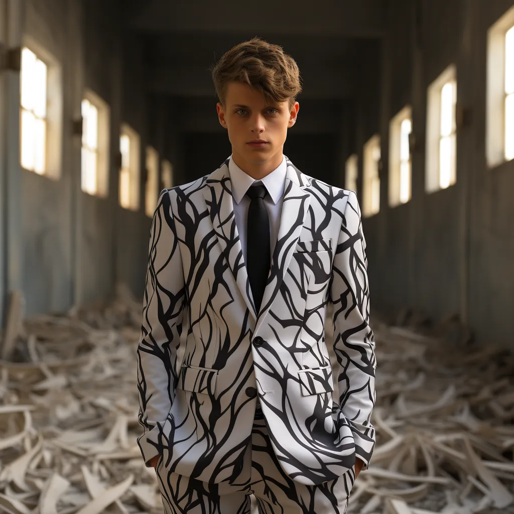 Rulercosplay Mens 2 Piece Suit Notched Lapel  Colorful Jacket Slim 2 Button Blazer Pants For Party