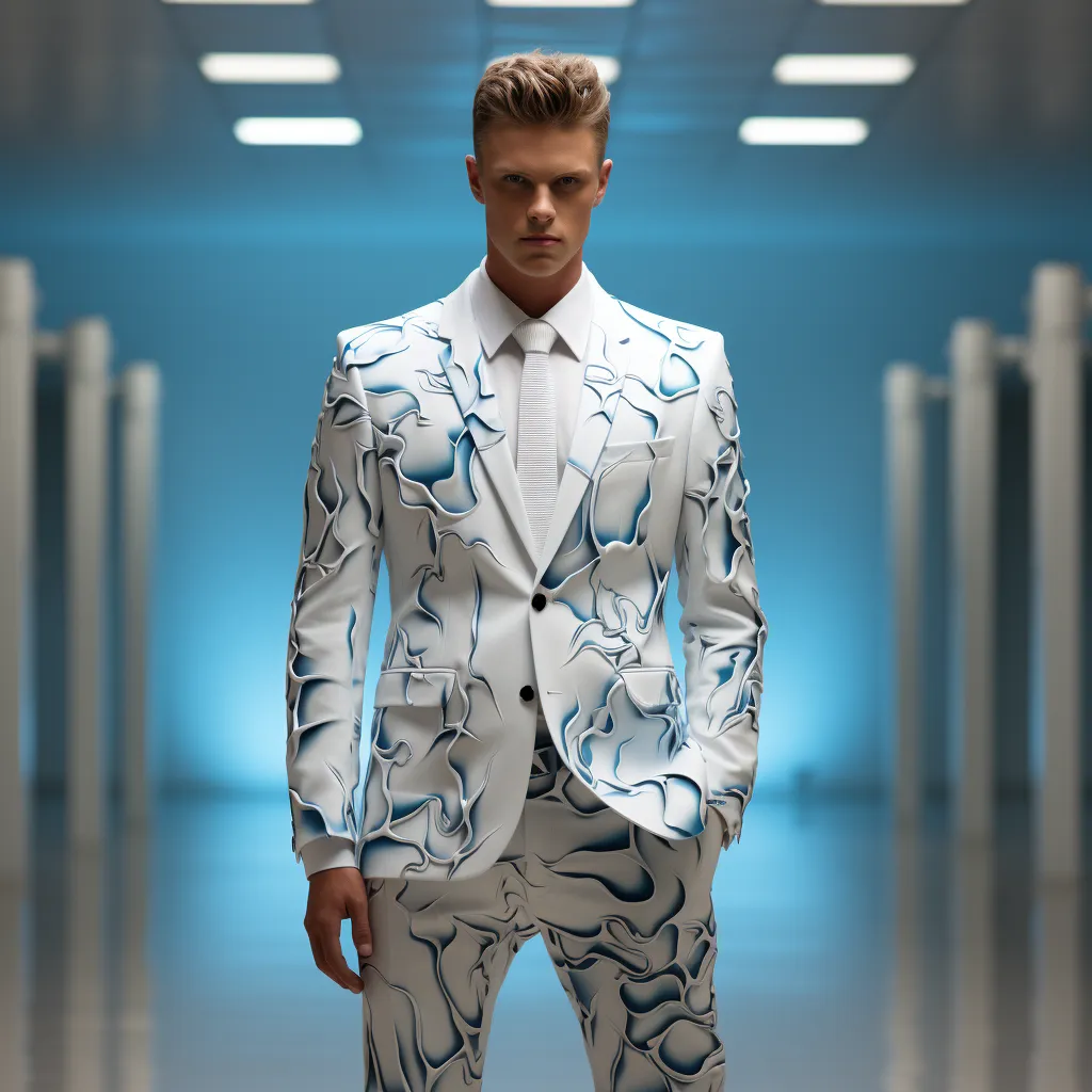 Rulercosplay Mens 2 Piece Suit Notched Lapel  Colorful Jacket Slim 2 Button Blazer Pants For Party