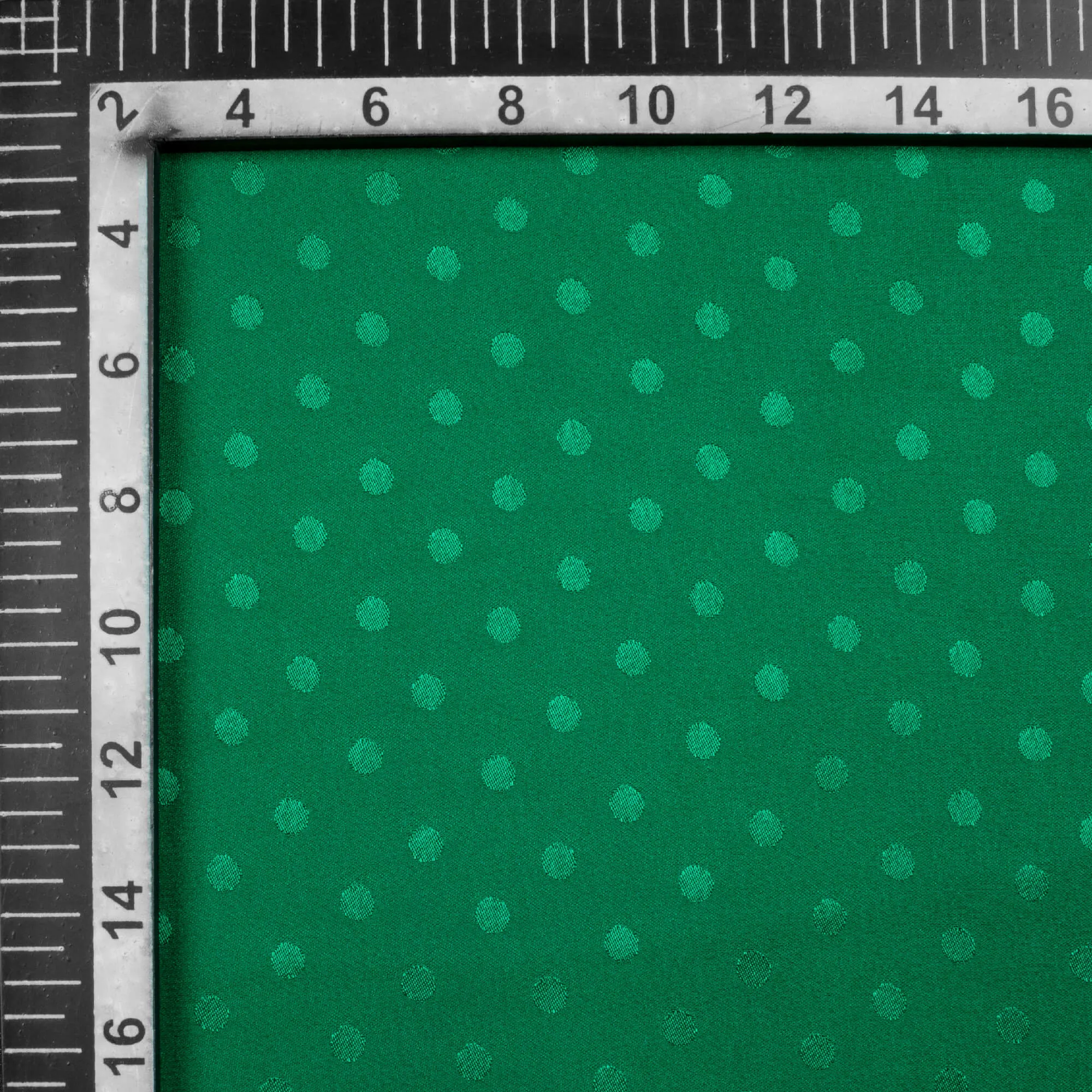 Sacramento Green Plain Jacquard Booti Japan Satin Reversible Fabric (Width 58 Inches)