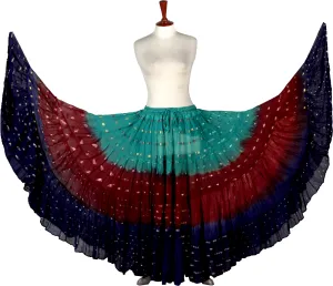 Senoritas skirt Three Tone Seagreen/Burgundy/NavyBlue WLS