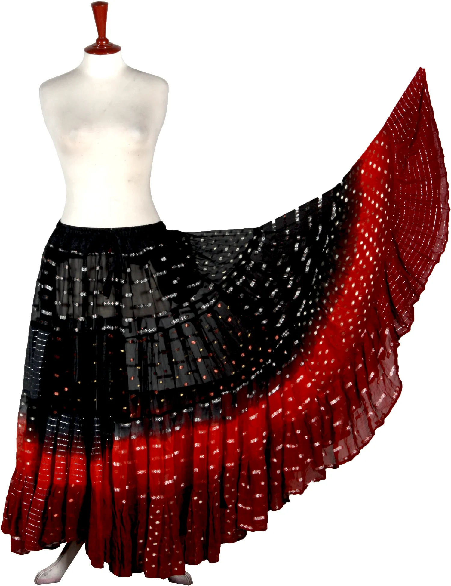Senoritas skirt Wow Black Red Burgundy WLS