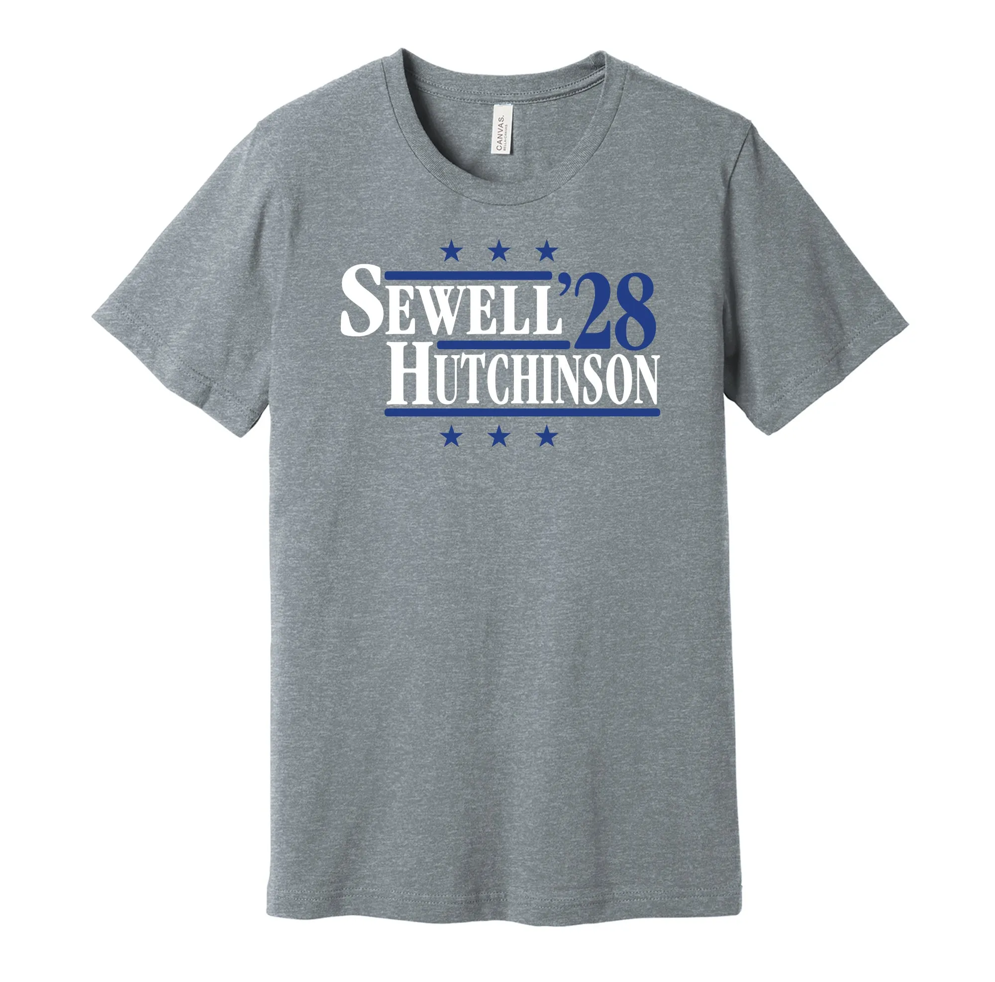 Sewell & Hutchinson '28 - Detroit Football Legends Political Campaign Parody T-Shirt - Hyper Than Hype Shirts
