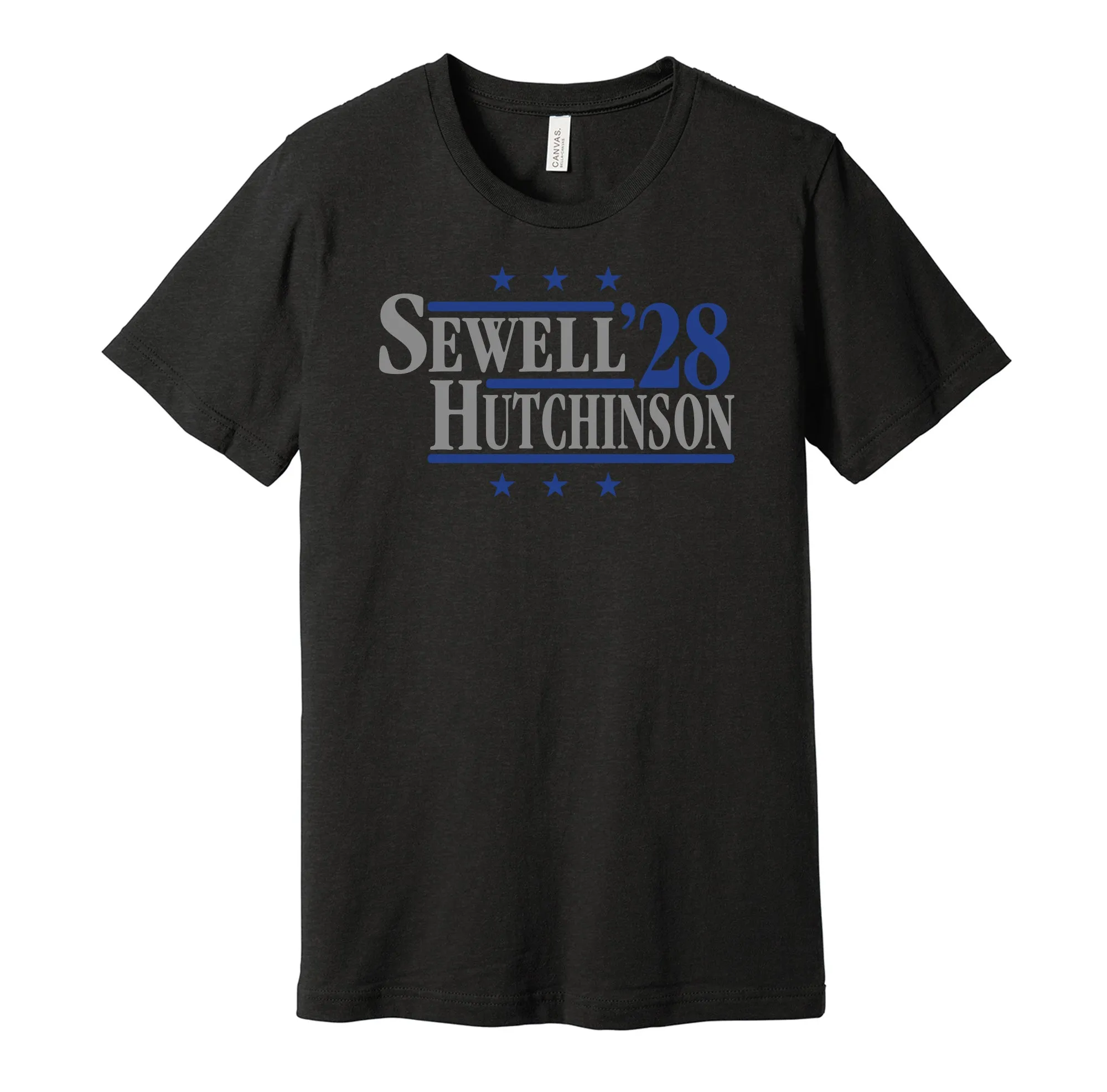 Sewell & Hutchinson '28 - Detroit Football Legends Political Campaign Parody T-Shirt - Hyper Than Hype Shirts