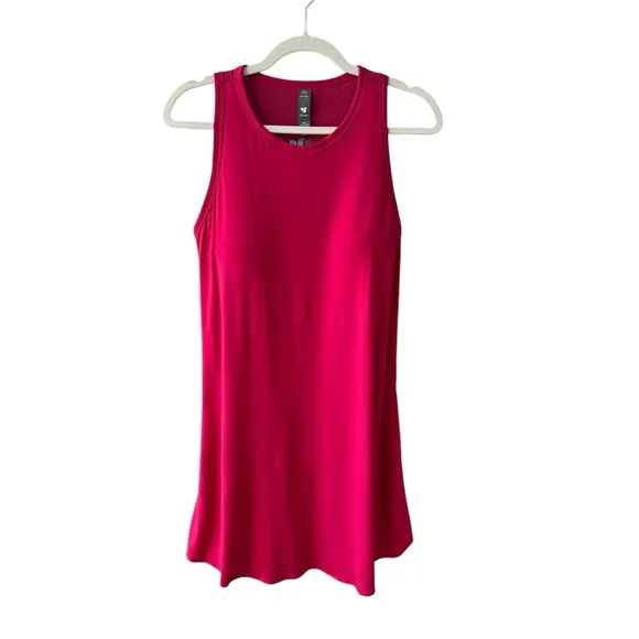Shebird Tunic Tank Bra Dress Size M (4) Raspberry Pink Pockets Casual Athleisure