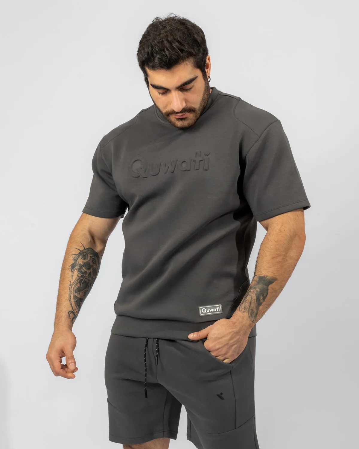 Shield Men Half Sleeve Pullover - Dark Grey
