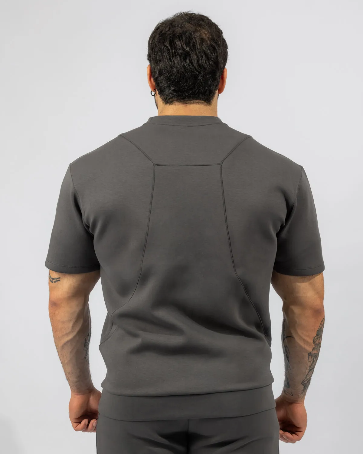 Shield Men Half Sleeve Pullover - Dark Grey