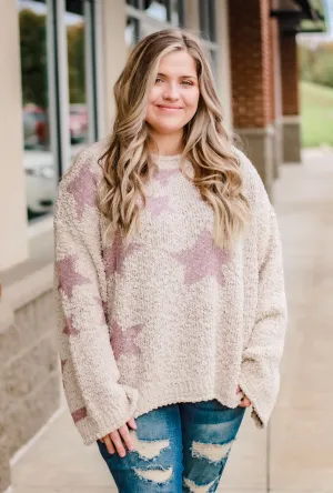 Shooting Star Sweater in Lilac