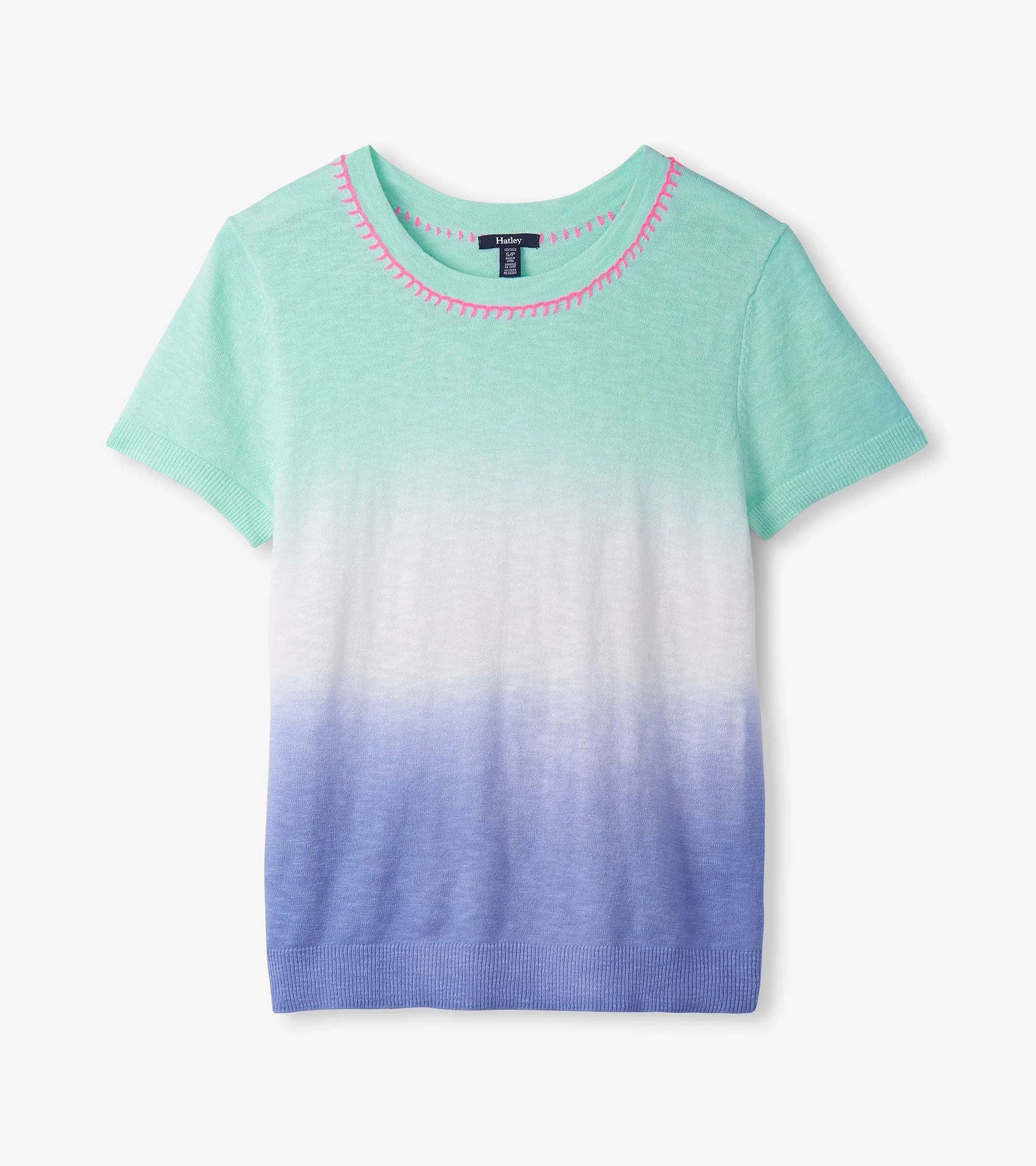 Simone Knit Tee - Ocean Dip Dye