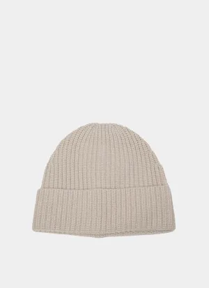 Single Fold Cashmere Beanie Earl Grey