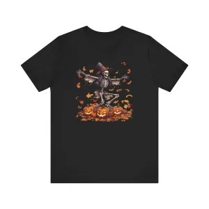 Skeleton in leaves Unisex Jersey Short Sleeve Tee