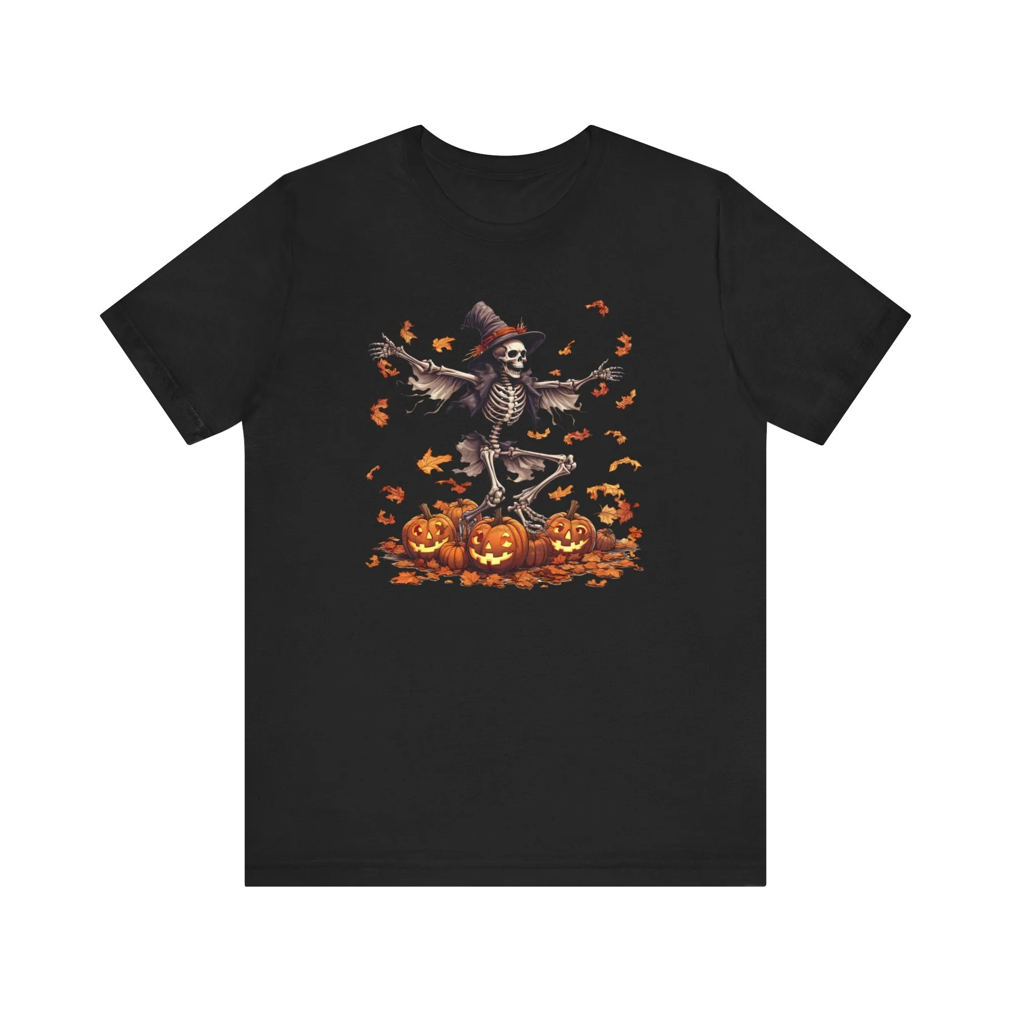 Skeleton in leaves Unisex Jersey Short Sleeve Tee