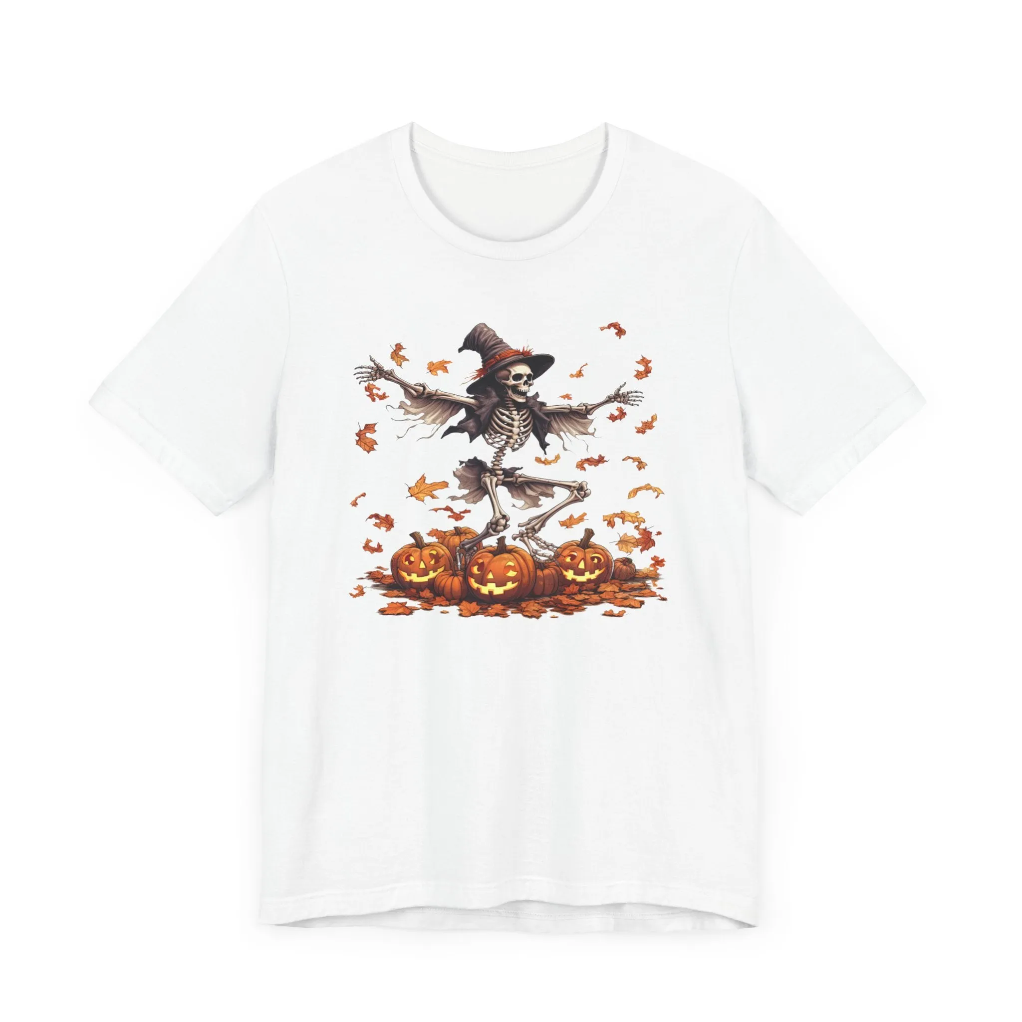 Skeleton in leaves Unisex Jersey Short Sleeve Tee