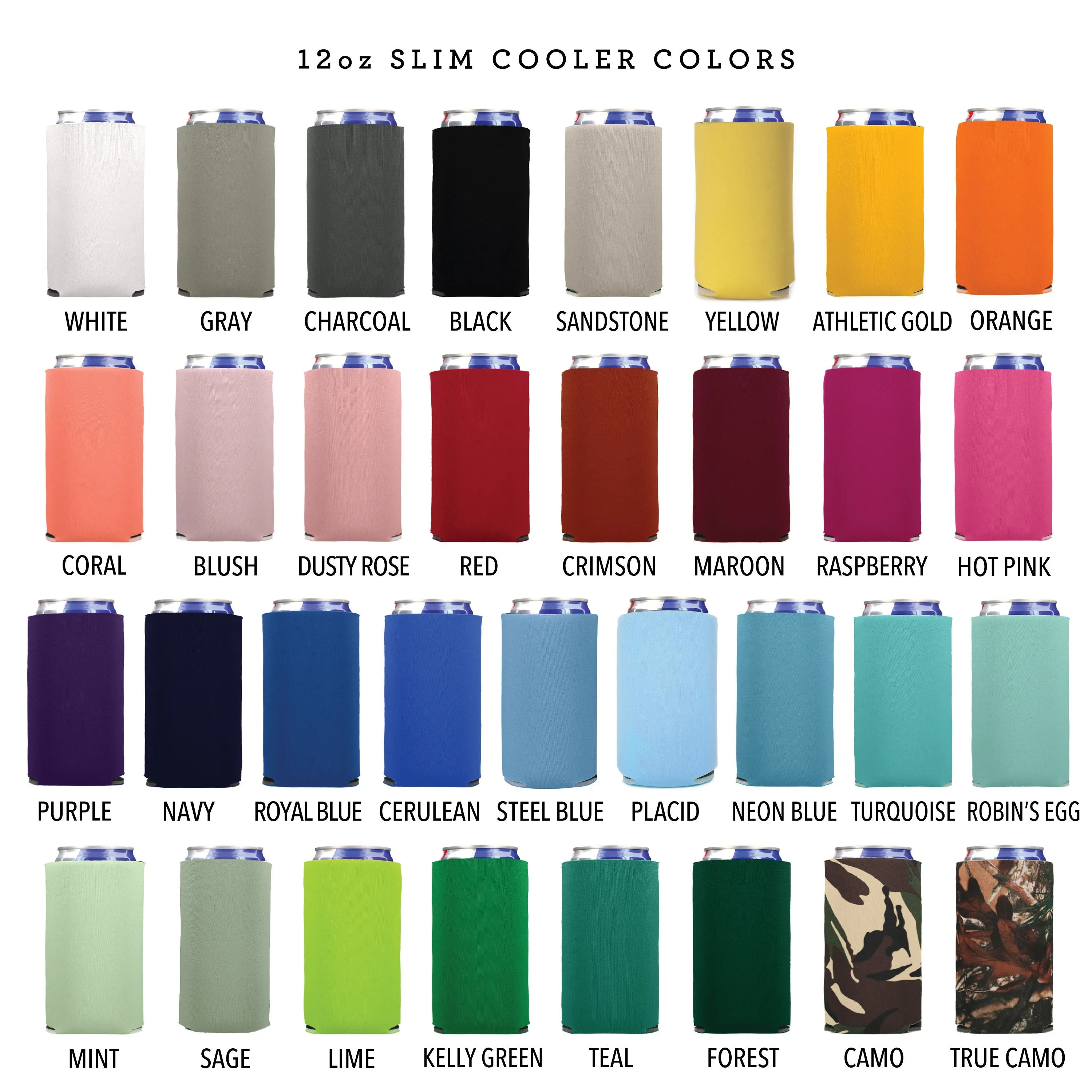 Slim 12oz Wedding Can Cooler #49S - Destination Wedding