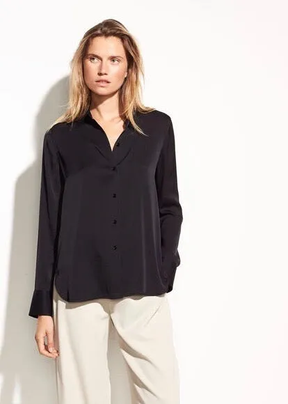 Slim Fitted Blouse (Black)