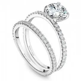 Slim Shared Prong Engagement Ring B265-01WM
