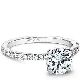 Slim Shared Prong Engagement Ring B265-01WM
