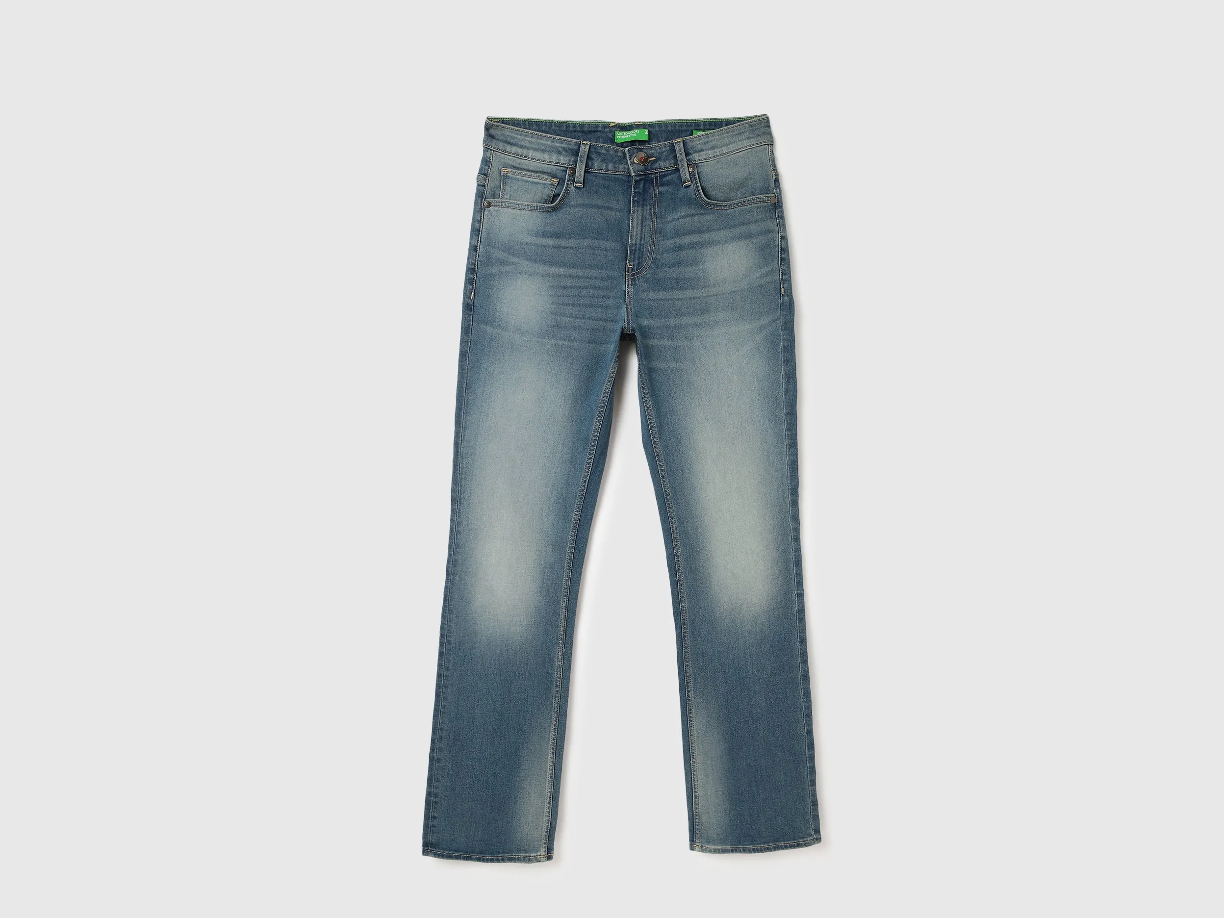 Solid Boot-Leg Fit Jeans