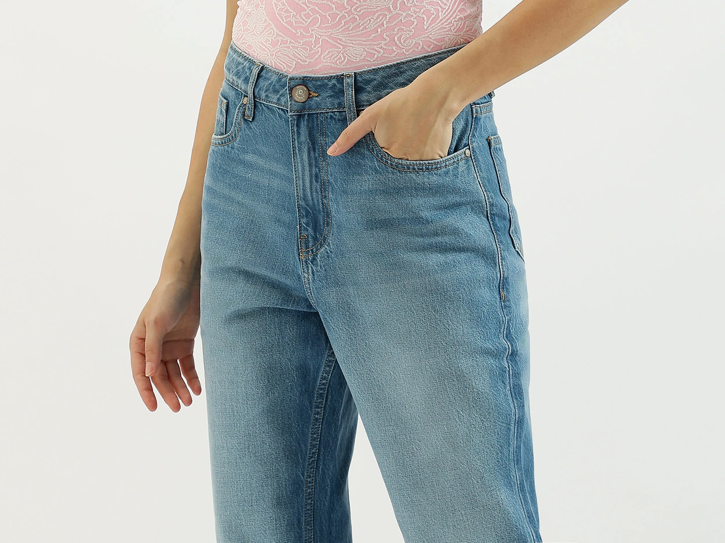 Solid Straight Fit Jeans
