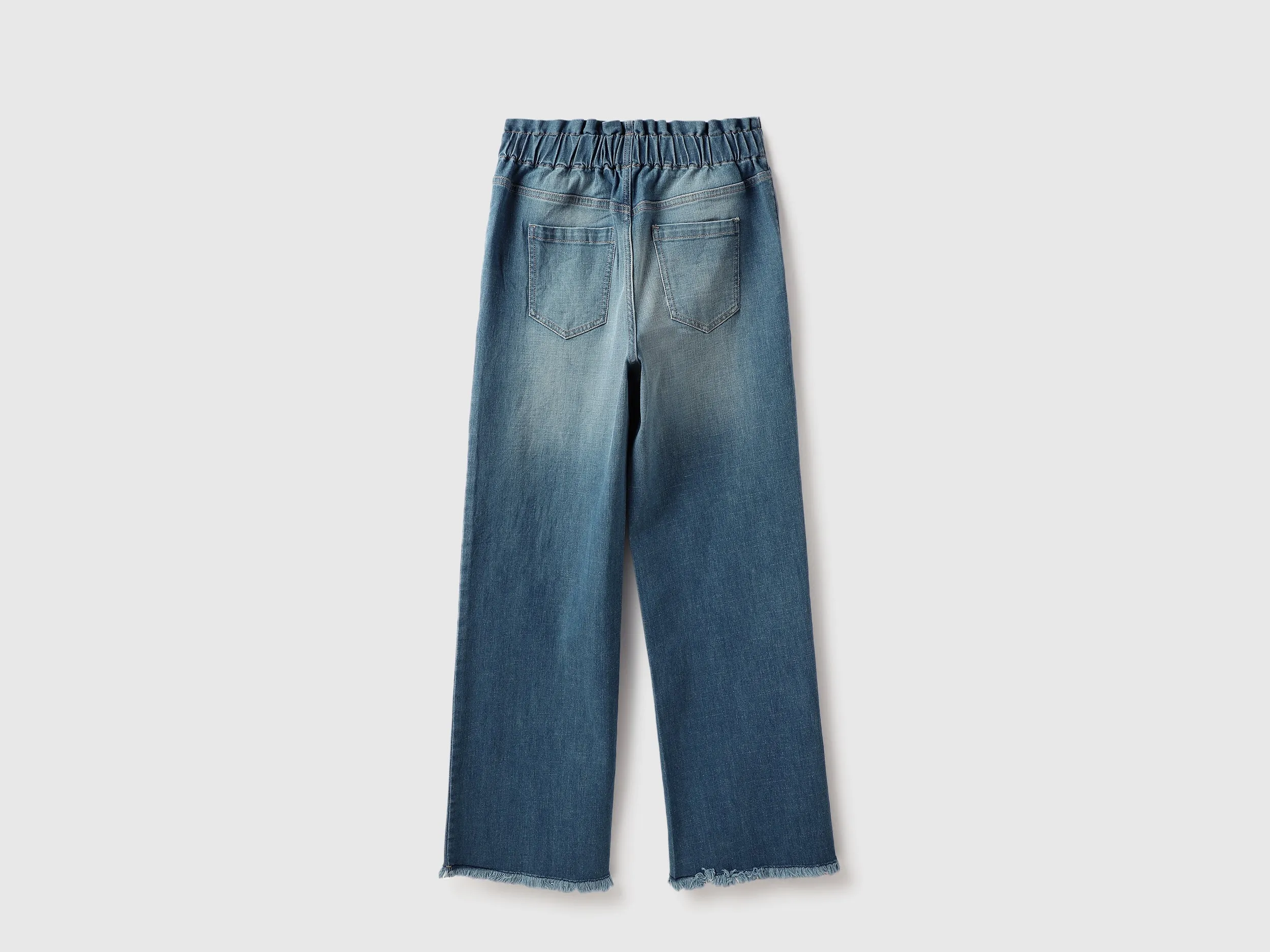 Solid Wide Leg Jeans