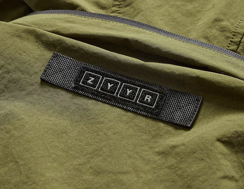 Solid Windproof Puffer Jacket with Elastic Hem Enclosure