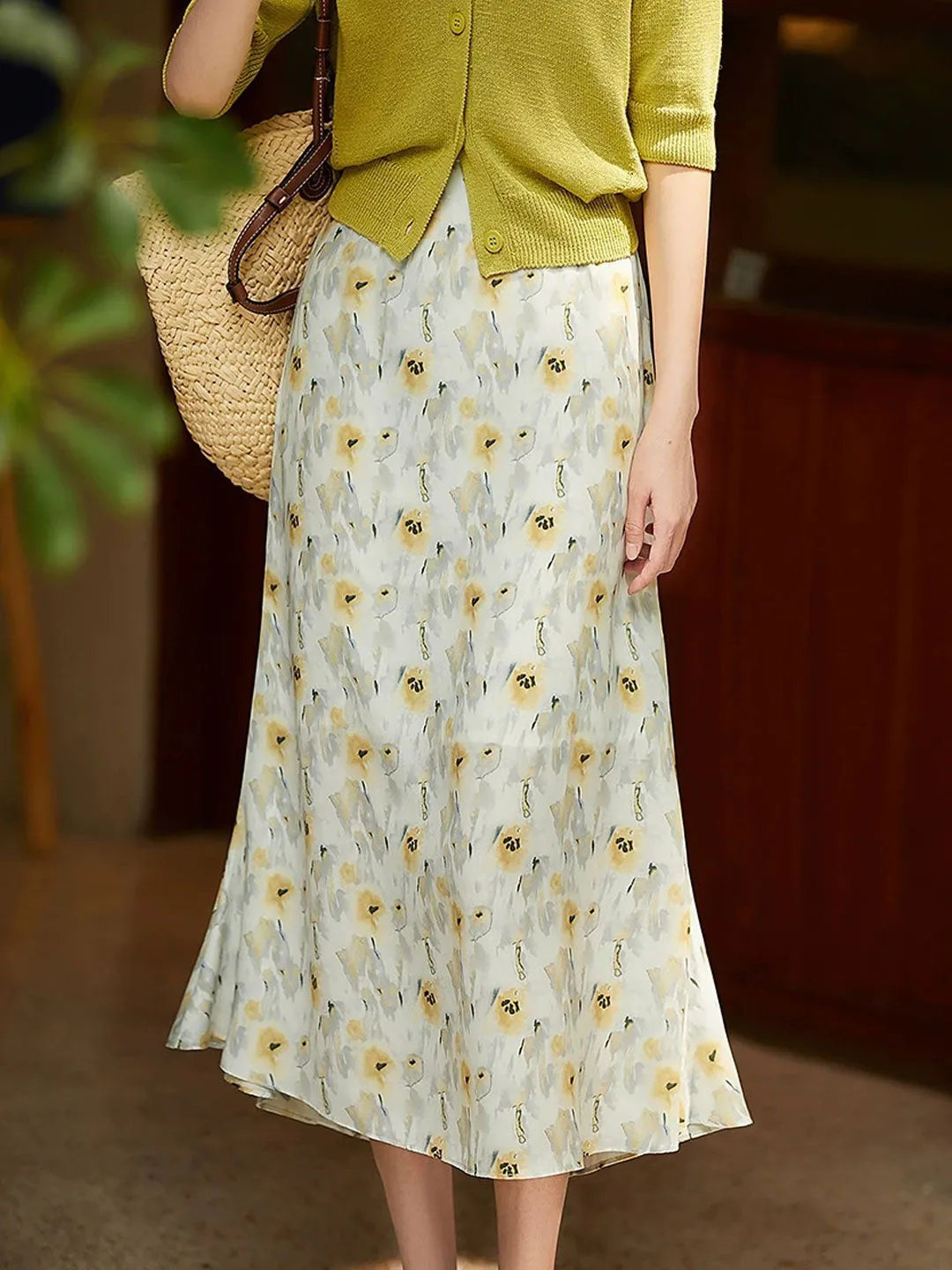 Sophie Vintage A-Line Printed Skirt