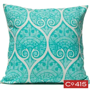 Spade Ogee Pillow - Aqua