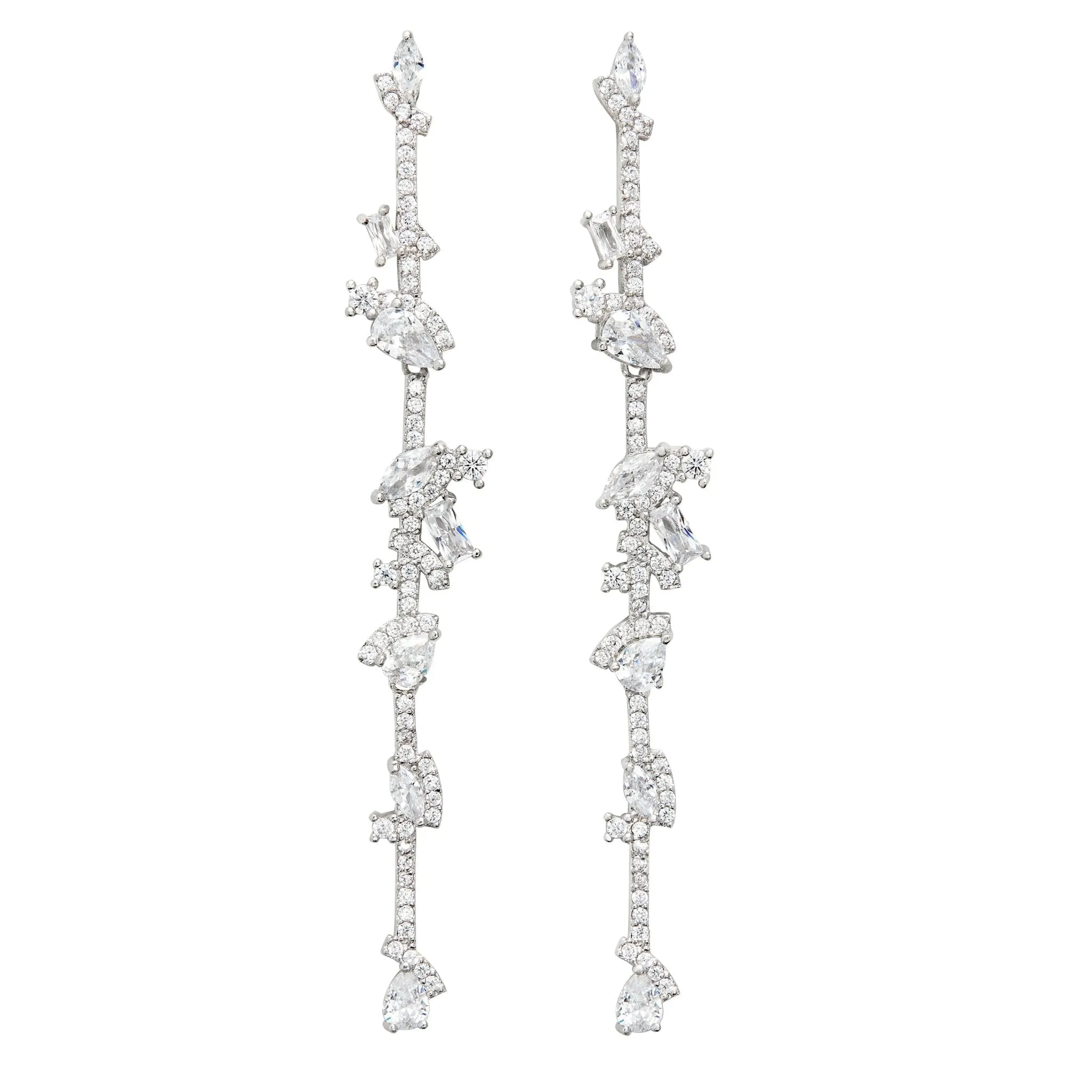 STAGGERED STONE BAR EARRINGS
