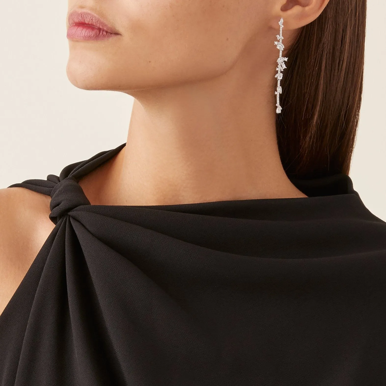 STAGGERED STONE BAR EARRINGS