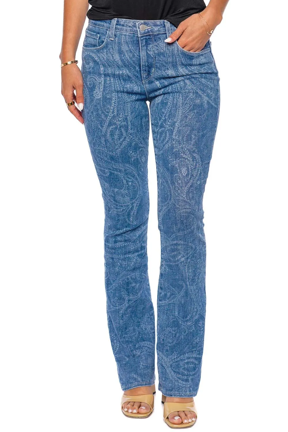 Stassi Paisley Stretch Boot Jeans