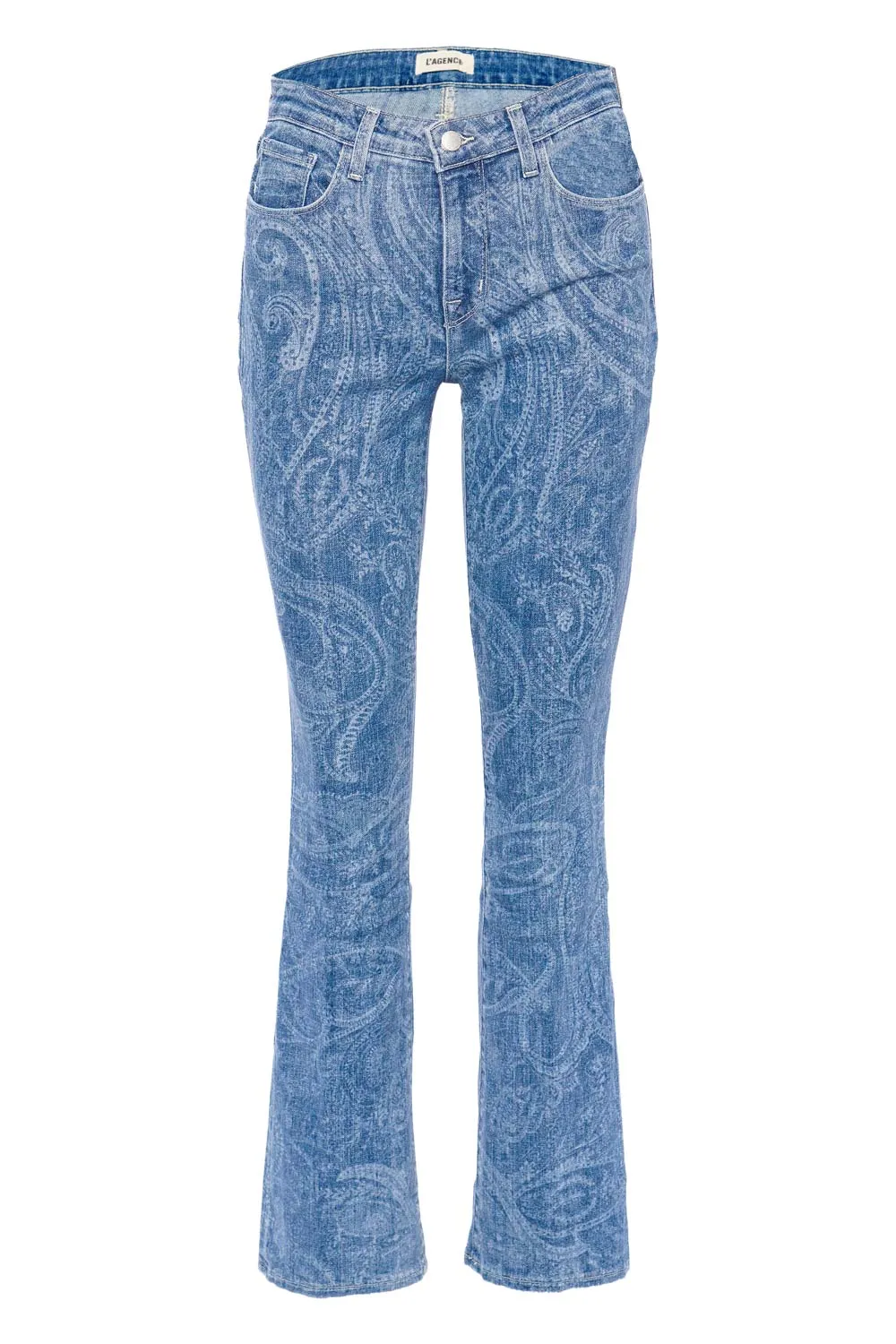 Stassi Paisley Stretch Boot Jeans
