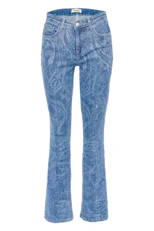 Stassi Paisley Stretch Boot Jeans