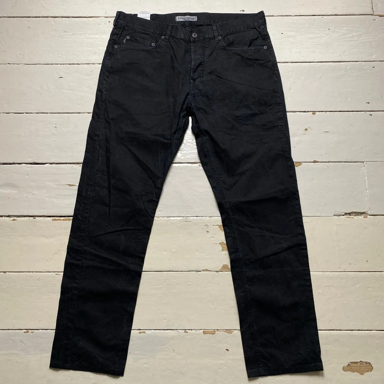 Stone Island Black Jeans Combat Style Trousers