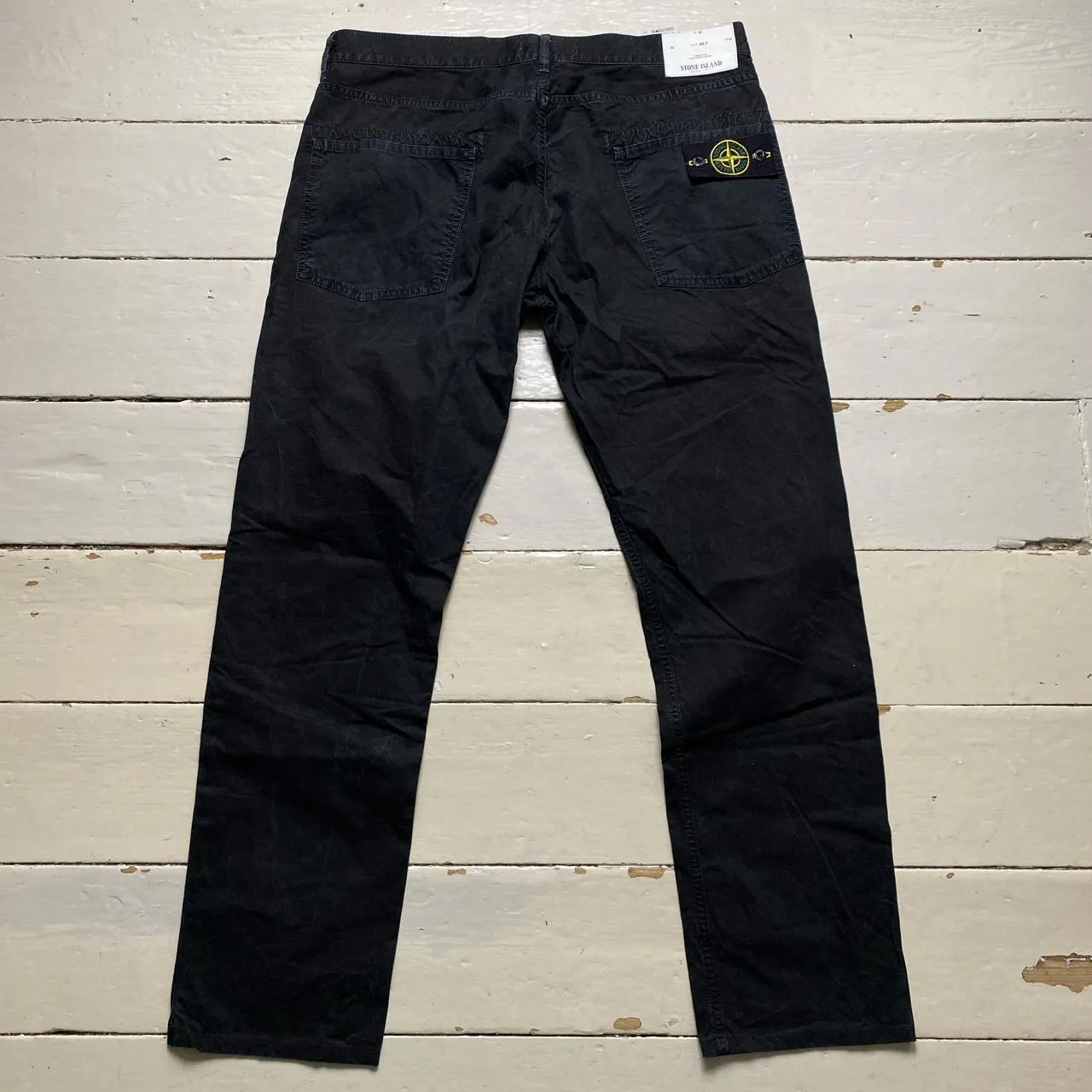 Stone Island Black Jeans Combat Style Trousers