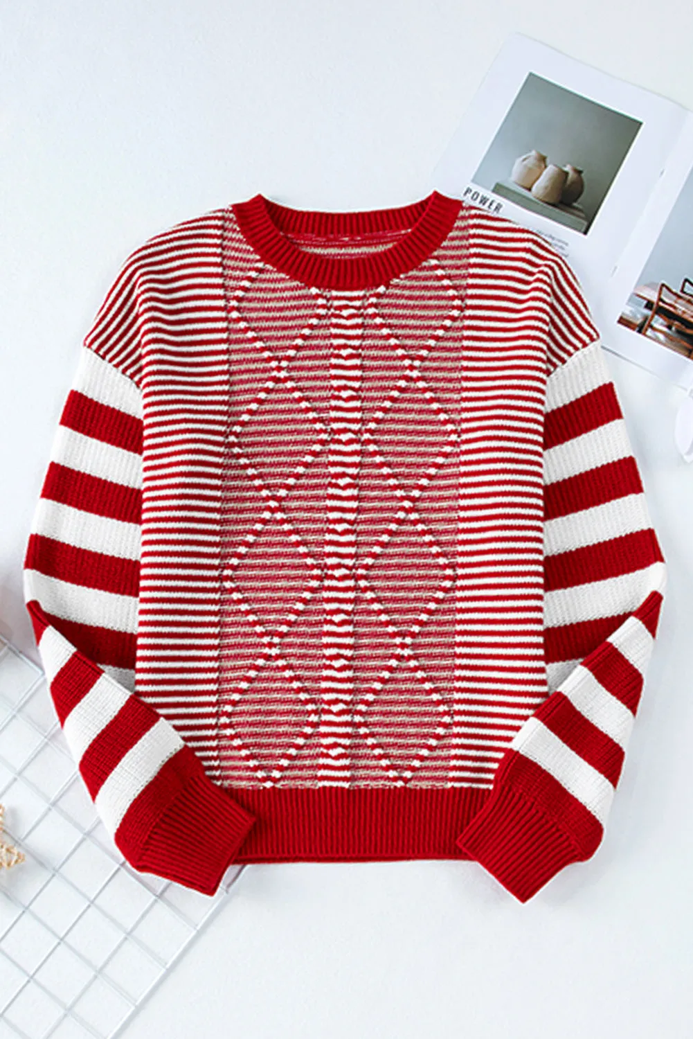 Stripe Textured Sweater