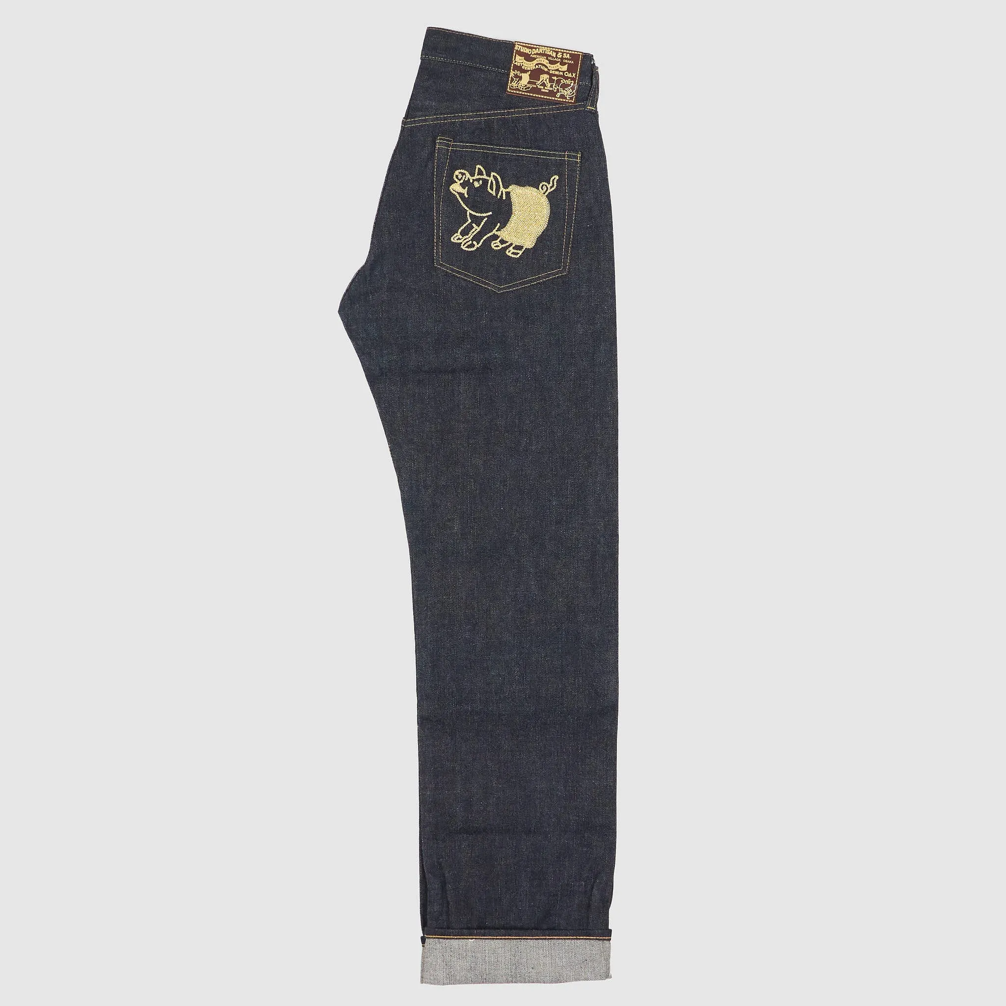 Studio D'Artisan Golden Pig 5 Pocket Raw Denim Jeans 30's Anniversary