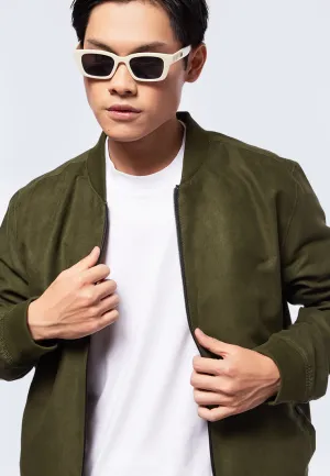 Suede Bomber Jacket